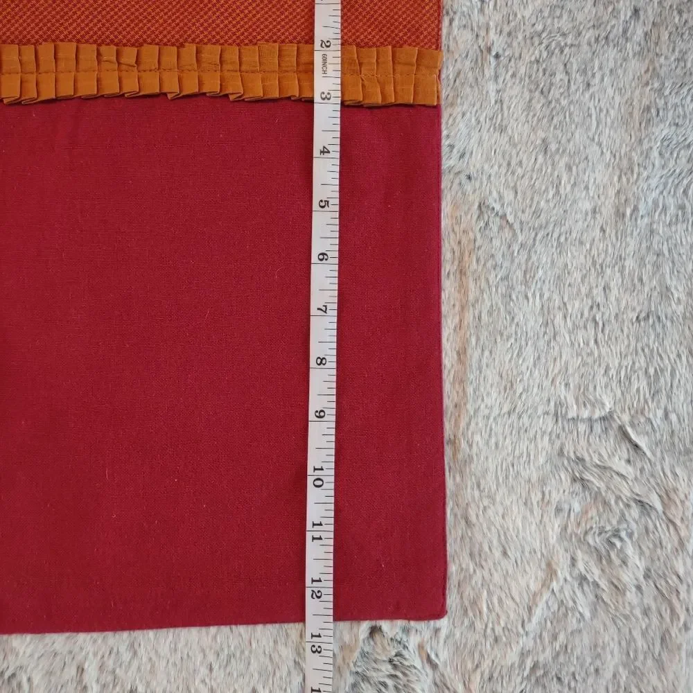 Handmade Placemats Red &‎ Orange Set of 4